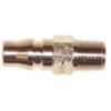 Plug 1/4" Brass with nickel plate.